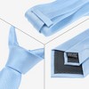 INSPIRE CHIC Men's Solid Color Classic Textured Neck Ties for Formal - 3 of 4