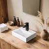 Aquaterior Wall Mount Ceramic Sink w/ Modern Bathroom Single Handle Faucet ORB - 2 of 4