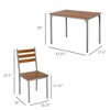 Modern Dining Table Set for 4, 5-Piece Kitchen Table Set, Rectangular Dining Table and 4 Chairs for Small Space, Dinette, Breakfast Nook - 3 of 4