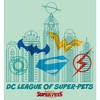 Girl's DC League of Super-Pets Metropolis Skyline Outline T-Shirt - 2 of 4