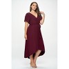 WEST K Womens Georgia Plus Size Flutter Sleeve High Low Hem Dress - 2 of 4