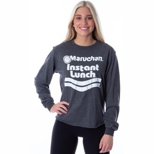 Seven Times Six Maruchan Ramen Noodles Instant Lunch Women's Skimmer Long Sleeve T-Shirt Grey - 1 of 4