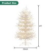 SKRAN 4 FT Aspen Fir Artificial Christmas Tree, Hinged Xmas Tree with 280 Snow Flocked Branch Tips, Holiday Coral Christmas Tree for Home Party Decor - 4 of 4