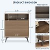 Fluted Sideboard Storage Cabinet with Metal Legs, Mid Century Modern Buffet Credenza for Living Room, Hallway - 2 of 4