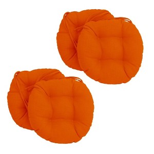 Blazing Needles, 16-inch Spun Polyester Solid Outdoor Round Tufted Chair Cushions (Set of 4) - 1 of 1