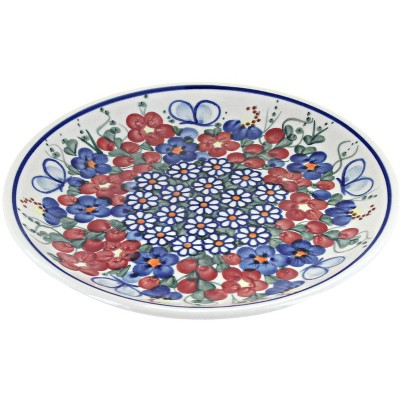 Blue Rose Polish Pottery 195 Vena Small Dessert Plate