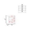 Kumasinova 3 Drawer Dresser with Bottom Space,Wooden Chest of Drawers with Legs,Modern Storage Dresser,Bedroom and Entryway Furniture,1 Piece,Gray - 3 of 4