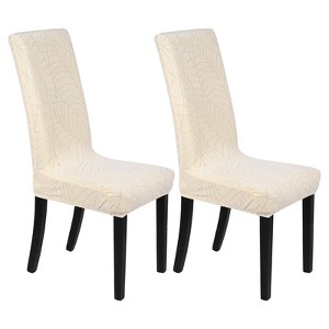 Unique Bargains Waterproof Jacquard Elastic Band Durable Dining Chair Slipcovers - 1 of 4