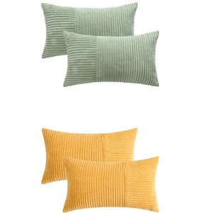 REGALWOVEN 4 Pcs Modern Strip Decorative Throw Pillow Covers for Couch Bed Living Room - 1 of 4