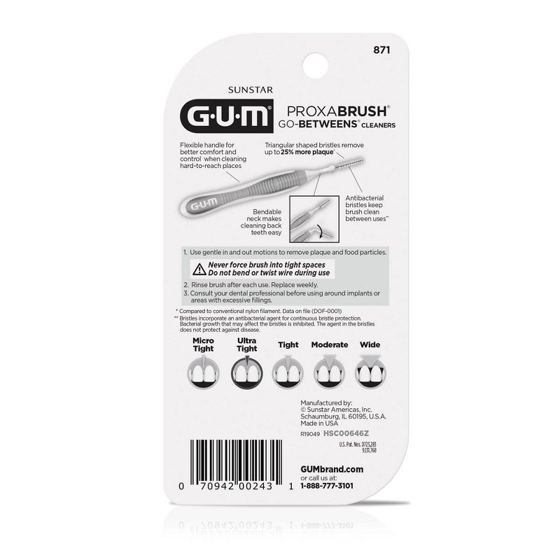 GUM Proxabrush Go-Betweens Ultra Tight - 10ct, 3 of 7