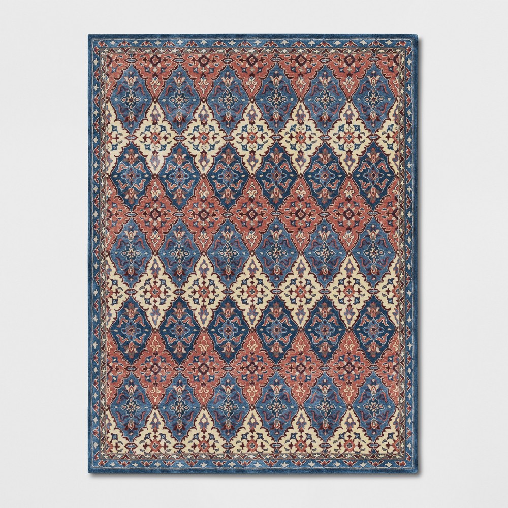 9'X12' Tufted Persian StyleArea Rug Blue - Threshold