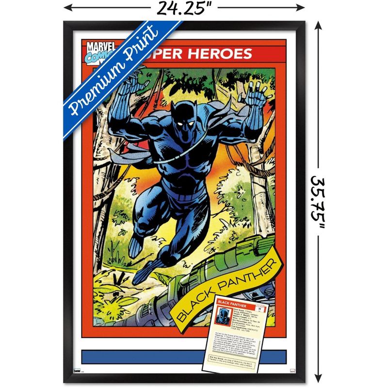 Trends International Marvel Trading Cards - Black Panther Framed Wall Poster Prints, 3 of 7