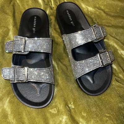 Madden Girl Women's Teddy-r Slide-on Sandals - Black Mult, Size: 8 : Target