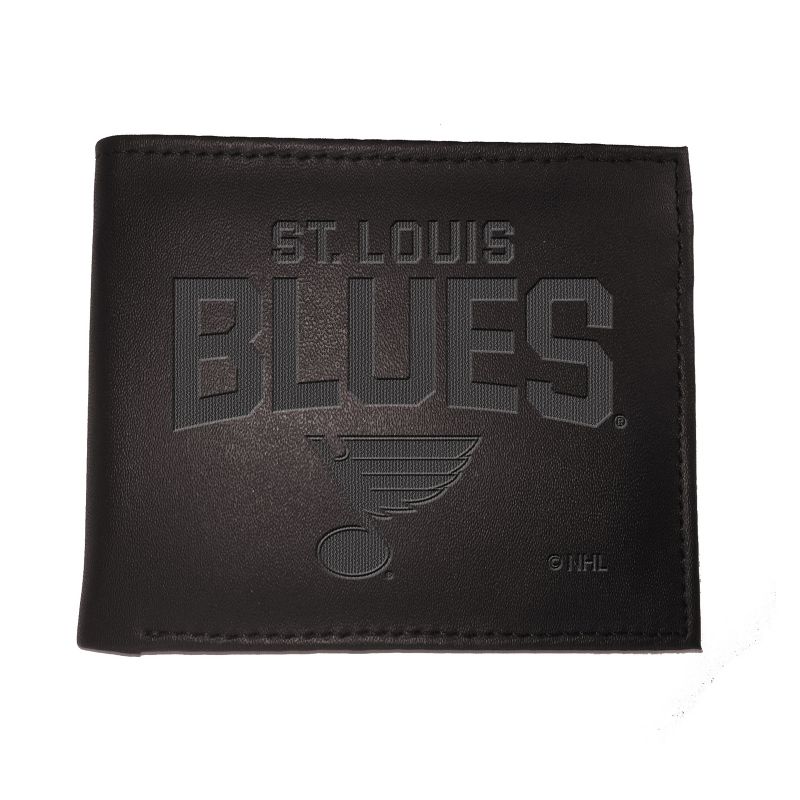 Evergreen NHL St. Louis Blues Black Leather Bifold Wallet Officially Licensed with Gift Box, 1 of 2