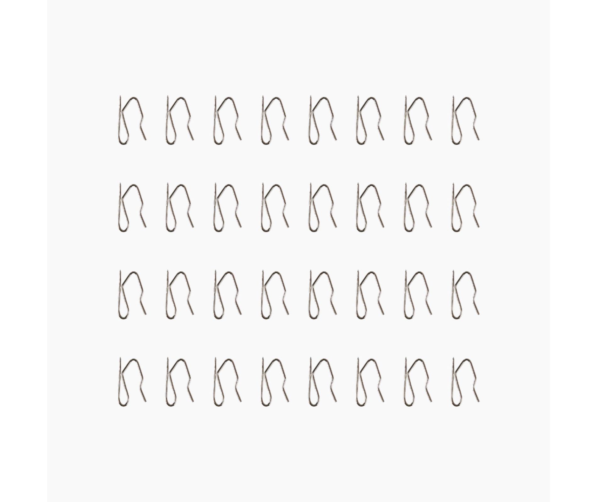 TWOPAGES Curtain S-Shaped Metal Pin Hooks for Drape (Pack of 32)