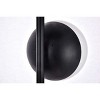 Elegant Lighting Eclipse 3 Lights Black Floor Lamp With Frosted White Glass - 3 of 4
