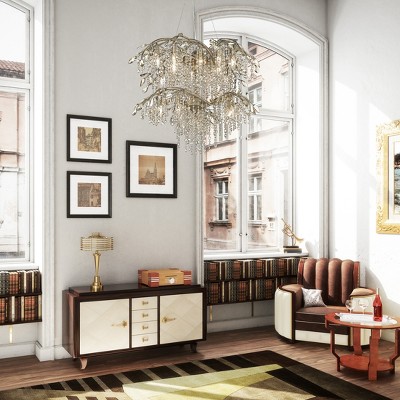 Mystic Gold Autumn Twilight Crystal 18-Light Chandelier