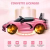 Acekool 12V Licensed Corvette Kids Ride-On Car with Remote, LED Lights, Music, Dashboard – Battery Powered Toddler Sports Car - 3 of 4
