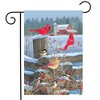 Briarwood Lane Garden Flag 12x18 For Outdoor Birds of Winter Cardinals For Winter Garden Flag Flags For Outside - 2 of 4