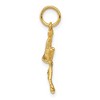 Black Bow Jewelry 14k Yellow Gold 3D Stork Charm or Pendant, 13 x 23mm - 2 of 4