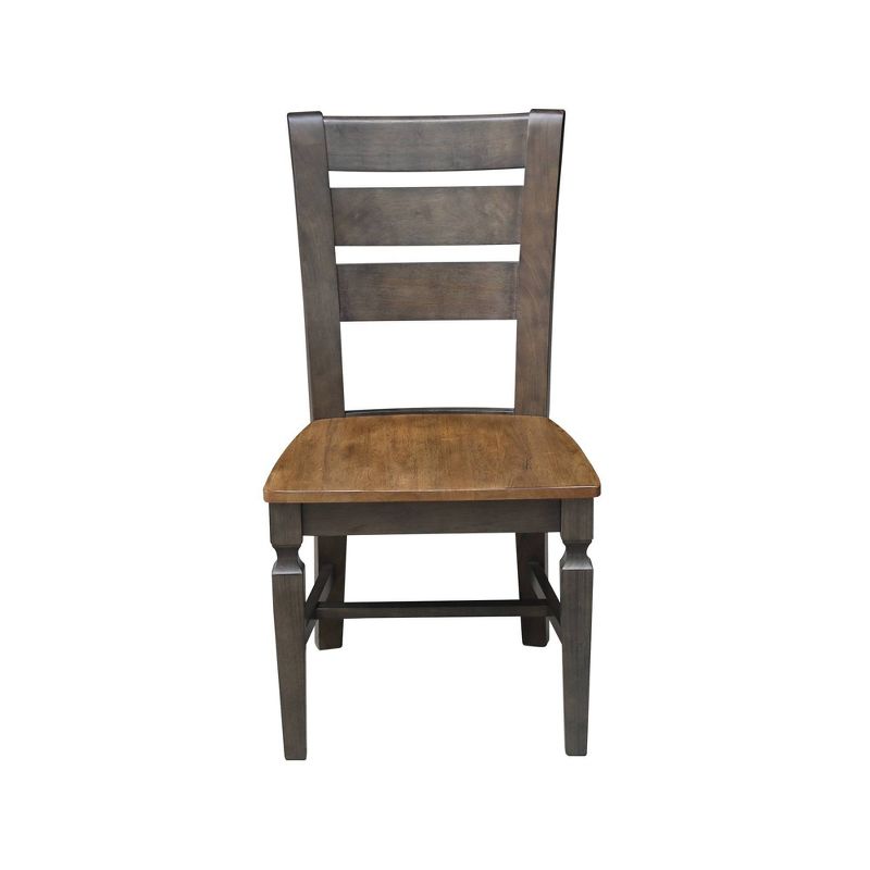 Set of 2 Vista Ladder Back Dining Chairs Hickory Brown - International Concepts, 3 of 11
