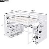 CAVINAS Full Size Loft Bed Modern Wooden Bed Frame with Desk, Shelves, 2 Drawers and Storage Stair for Bedroom - 4 of 4