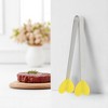 Unique Bargains Pcs Food Tongs Heart-Shaped Ice & Food Tongs Dishwasher Safe Stainless Steel Silicone 5 Inch 1 Pcs - 2 of 3