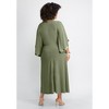 Catherines Women's Plus Size V-Neck Twist Maxi Dress - 3 of 4