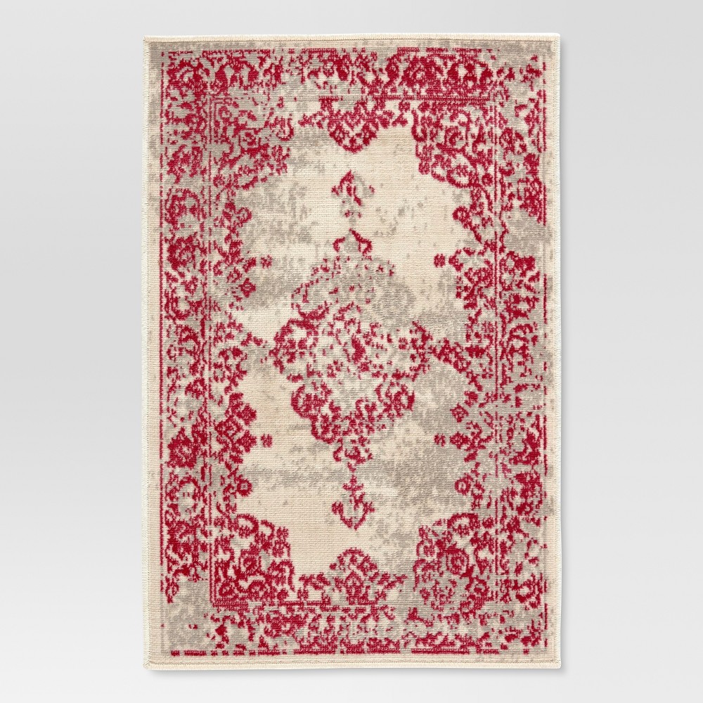 2'x3' Medallion Woven Accent Rug Pink - Threshold™