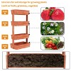Artloge Extra Large 4 Tiers Vertical Fur Wood Raised Planter Box Shelf Outdoor Garden Flowers Holder Bed for Patio Balcony Herbs Vegetable Growing - 4 of 4