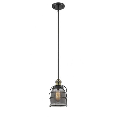 Bell Cage - 1 Light Mini Pendant In Traditional Style-9 Inches Tall and 6 Inches Wide