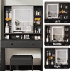 Makeup Vanity Desk with  Mirror, Lights, Power Outlet, Chair & Jewelry Cabinet - 4 of 4