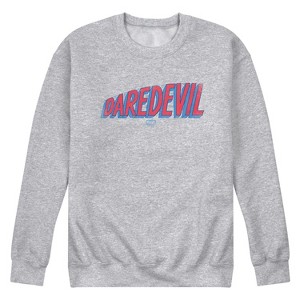 Men's - Marvel - Daredevil Logo Tonal Washed Graphic Fleece Sweatshirt - 1 of 4