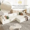 Large Chenille Modular Sectional Sofa with High-Density Foam, 3-Piece Free Combination, No Assembly Required - 4 of 4