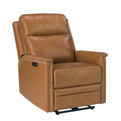 Ottfried Genuine Leather Power Recliner | ARTFUL LIVING DESIGN