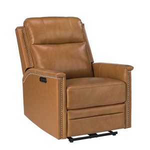 Ottfried Genuine Leather Power Recliner | ARTFUL LIVING DESIGN - 1 of 4