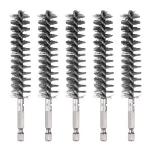 Unique Bargains Stainless Steel Cleaning Tools and Accessories Durable 1/4 Inch Hex Bore Brushes - 1 of 4