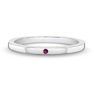 Girl's Thin CZ Band Sterling Silver Ring - In Season Jewelry - 1 of 4