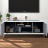 VYNXARIA Mirrored TV Stand for 65+ Inch TV - Luxurious Silver Console with Storage - 4 of 4