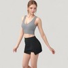 Anna-Kaci Active Women's Ribbed Sports Bra with Wide Straps and Scoop Neckline for Low to Medium Impact Activities - 3 of 4
