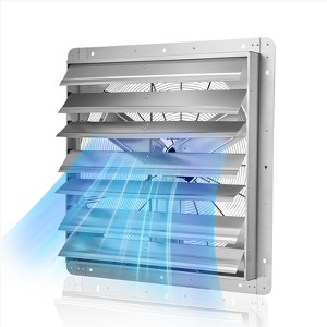 VEVOR 30 inch Shutter Exhaust Fan, Wall Mounted Attic Vent Fan with 6900 CFM Airflow, AC Motor, Heavy-duty Steel Construction, Low Noise , Silver - 1 of 4