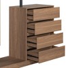 NicBex 55.3" Wardrobe Closet with 4 Drawers & Open Shelves, Bedroom Storage Cabinet, Bedroom Dresser for Closet, Chest of Drawers - 3 of 4
