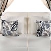 Nestfair Wicker Outdoor Day Bed Lounge Bed with Adjustable Backrest and Cushions Cream - 4 of 4