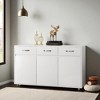 52.56" Sideboard Buffet Cabinet with 3 Doors & 3 Drawers, Modern Storage Cabinet with Shelves and Metal Legs for Living Room Dining Room Entryway - 2 of 4