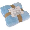 Continental Bedding Microfleece Bed Blankets - 10 Pack - Soft Lightweight Fleece Throw Blanket Single Color Set - Ivory, Purple, Pink, Blue, Gray - 2 of 4