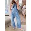 Imily Bela Women's Denim Overalls with Loose Fit, Adjustable Straps, and Pockets - 3 of 4