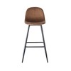 TOAOTBNBOB Industrial Bar Chairs with Metal Legs, Modern Barstools Set of 2, Comfortable Bar Stools for Kitchen Island - 3 of 4