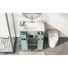 Okak 36" Bathroom Vanity with Ceramic Sink, Free Standing  Vanity Set with Cabinet and 6 Drawers, Solid Wood Frame Bathroom Storage Cabinet, Green - 4 of 4