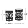 Maggift Patio End Tables Accent Side End Table for Outdoor and Indoor, Garden, Backyard Use, Special Design, Black, 13.75"*13.75"*18" - 2 of 4