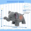TITQWOP Elephant Breathing Stuffed Animal,Anxiety Relief Gray Sleeping Plush with Realistic Breathing Motion&Soothing Music Lights Portable Plushies - 3 of 4